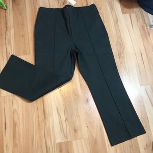 Loft cropped elastic waistband work pants - size 14 / large